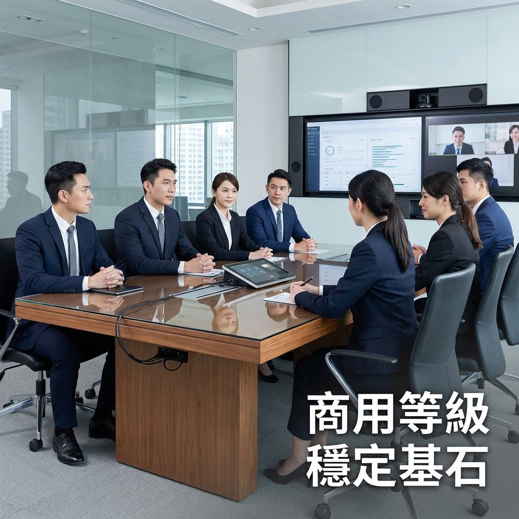 商用等級會議室影音系統整合規劃，提供企業穩定基礎架構