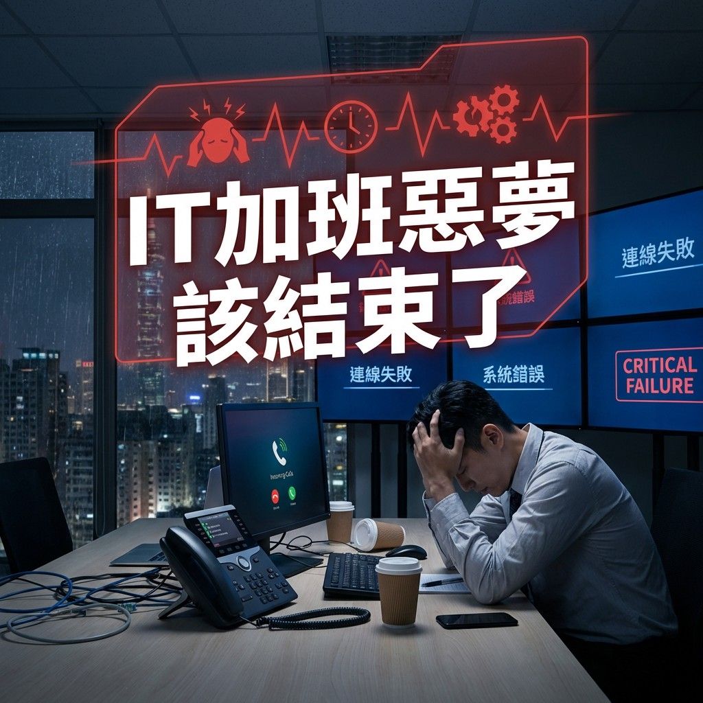 會議室影音系統故障導致 IT 人員疲於報修示意圖